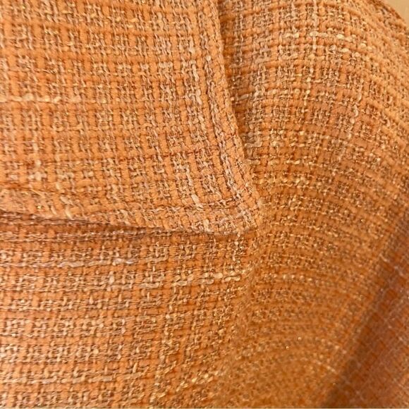 Andree Oversized Pearl Button Down Tweed Shacket Peach M - Picture 8 of 13